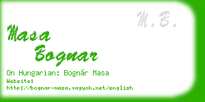 masa bognar business card
