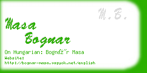 masa bognar business card